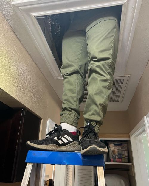 Inspector checking electrical panel